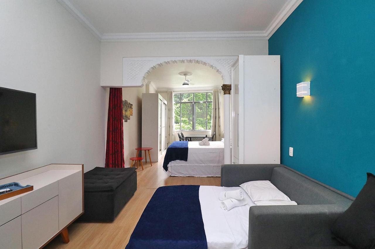 Fantastico 1 Quarto E Sala Em Copacabana Com Vista Para Natureza Apartment Rio de Janeiro Bagian luar foto