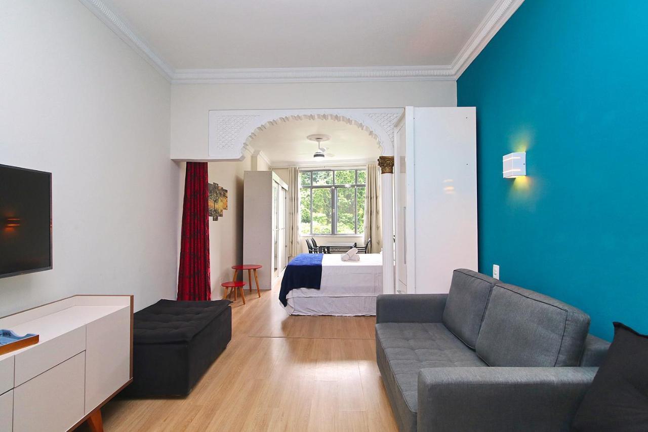 Fantastico 1 Quarto E Sala Em Copacabana Com Vista Para Natureza Apartment Rio de Janeiro Bagian luar foto